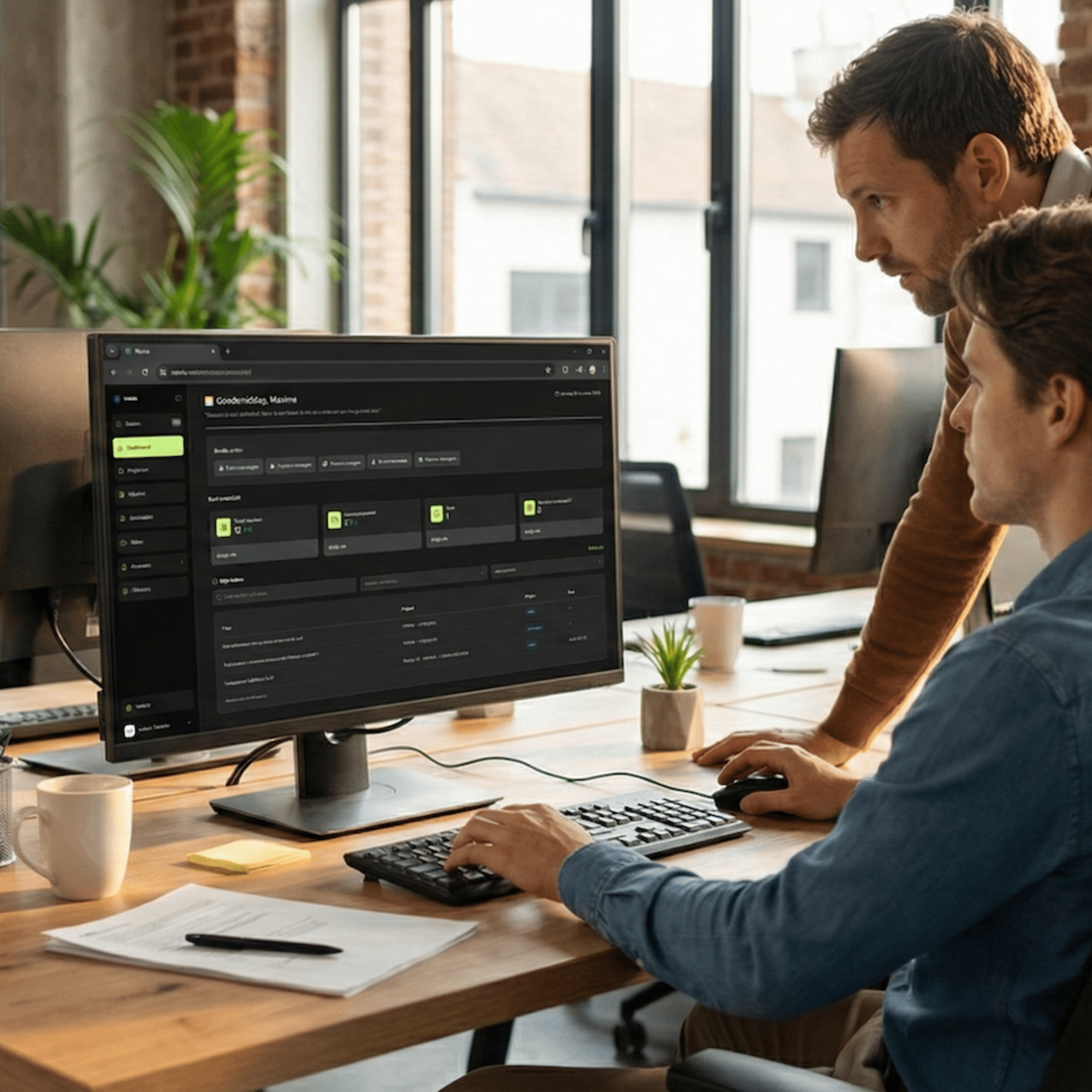 2 people who are using NOVIO in a business setting